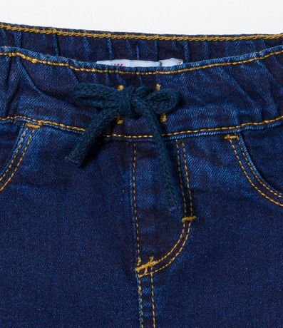 Pantalón Jogger Infantil en Jeans con Bordado de Osito - Talle 0 a 18 meses 3