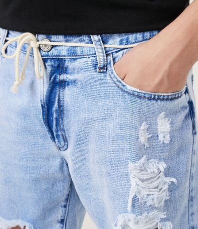 Bermuda Jeans Slim con Deshilachados 4
