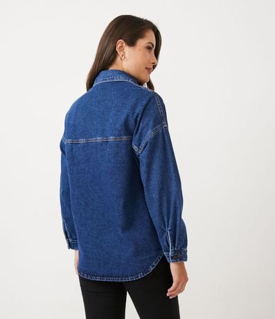 Campera Oversized Jeans con Bolsillos Diferenciados 3