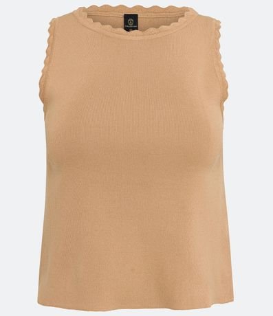 Blusa Musculosa de Punto com Detalle en las Sisas 5