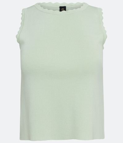 Blusa Musculosa de Punto com Detalle en las Sisas 5