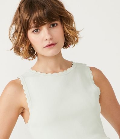 Blusa Musculosa de Punto com Detalle en las Sisas 4