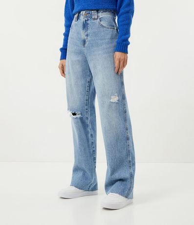 Pantalón Años 90 Jeans con Cintura Alta y Desgastes 1