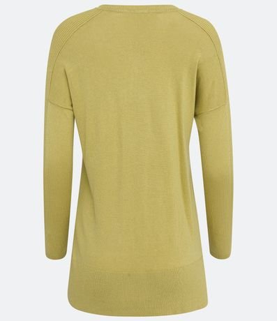 Blusa de Punto con Escote V Texturizada con Barra Mullet 6