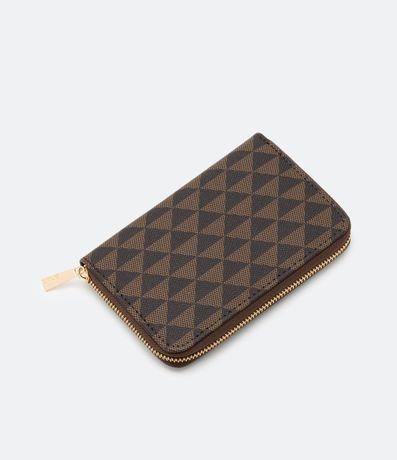 Billetera Média con Estampado de Triangulos y Cierre 2