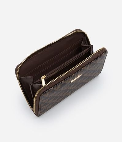 Billetera Média con Estampado de Triangulos y Cierre 5