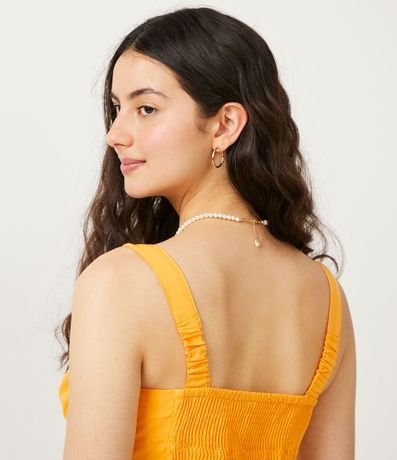 Blusa Musculosa Cropped en Tricolina con Lazo en el Busto 5