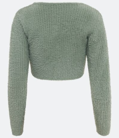 Cardigan de Punto Acanalado con Pelitos 6