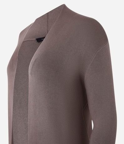 Cardigan Alargado Básico de Punto con Bolsillos 2