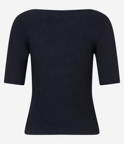 Blusa Básica de Punto con Escote Bote 3