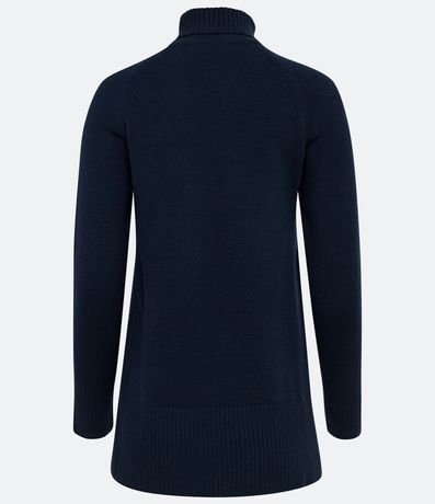 Suéter con Cuello Alto en Tejido de Punto y Detalles Aacanelados 7