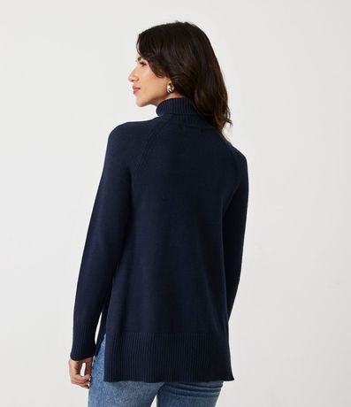 Suéter con Cuello Alto en Tejido de Punto y Detalles Aacanelados 4