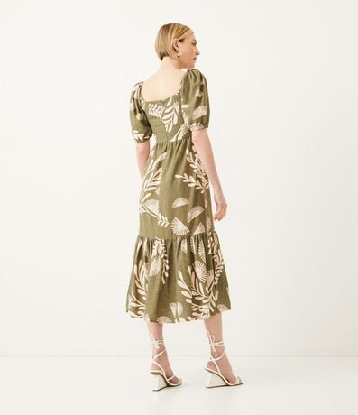 Vestido New Midi en Lino con Estampado Floral 2