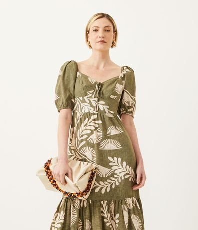 Vestido New Midi en Lino con Estampado Floral 3