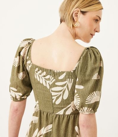 Vestido New Midi en Lino con Estampado Floral 5