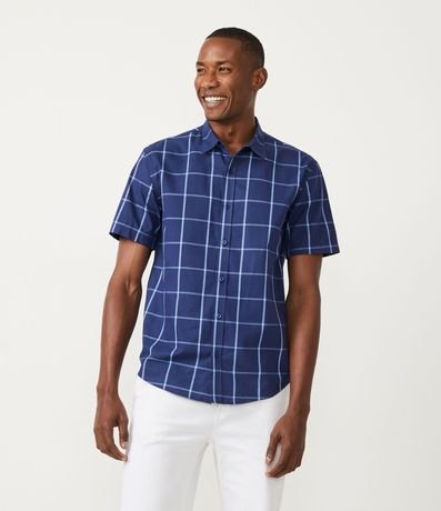 Camisa Comfort en Algodón con Estampado de Cuadros 1