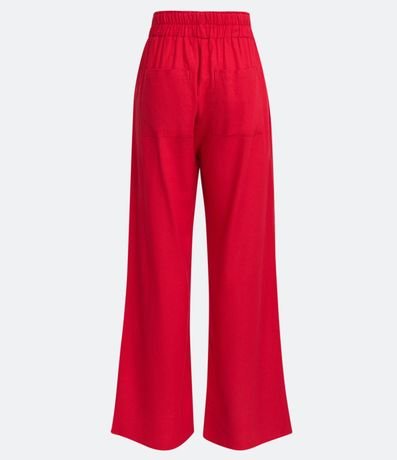 Pantalón Wide Leg en Viscolino con Cintura Elástica y Bolsillos 7