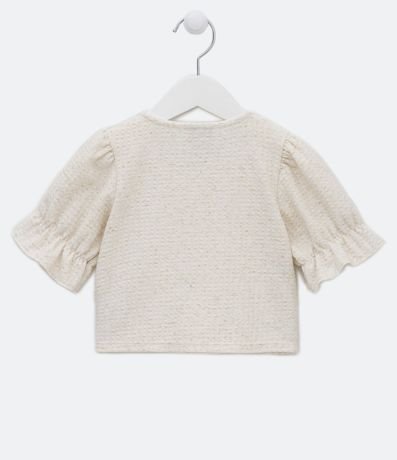 Blusa Infantil Texturizada con Corazón de Organza - Talle 1 a 5 años 2