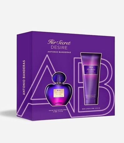 Kit Perfume Antonio Banderas Her Secret Desire Eau de Toilette 50ml + Body Lotion