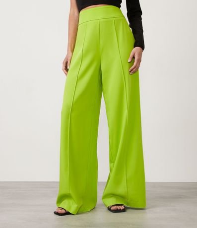 Pantalón Pantalona en Crepé con Friso Delantero 2