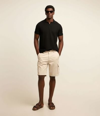 Bermuda Cargo en Algodón con Detalles de Pespunto 1