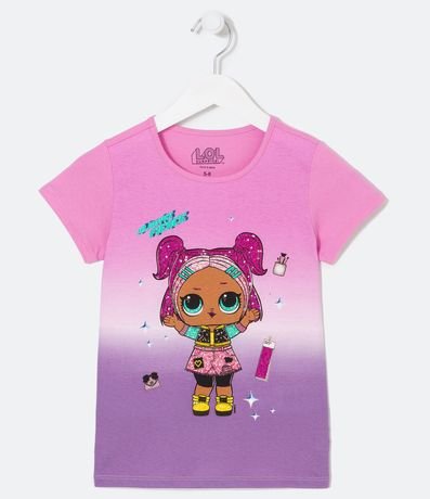 Blusa Infantil Dip Dye con Estampado Muñeca LOL - Talle 4 a 10 años 1