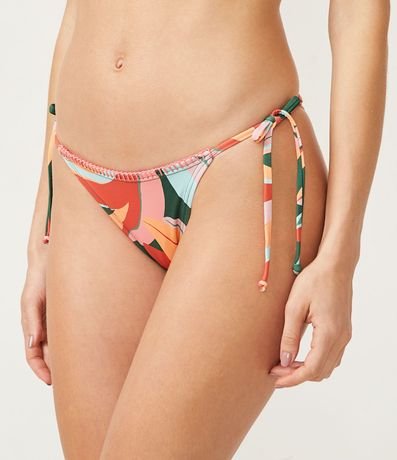 Bikini Bombacha Lazo en Poliamida con Estampado Abstracto 1