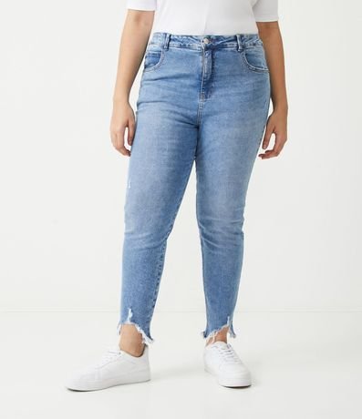 Pantalón Skinny Jeans con Recorte en el Bajo Curve & Plus Size 1