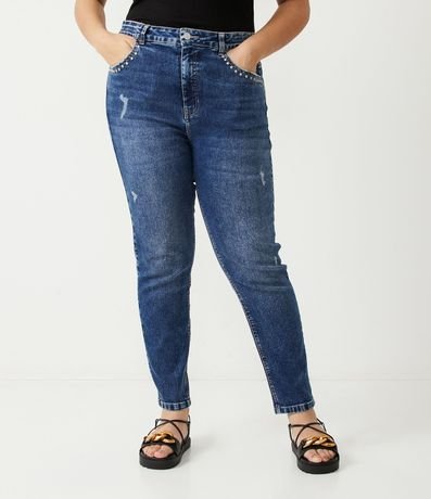 Pantalón Skinny Jeans con Detalle en Tachuelas Curve & Plus Size 1