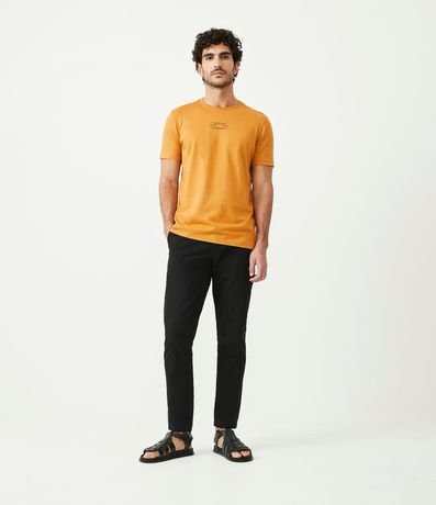 Remera Slim en Algodón con Estampado en Lettering 2