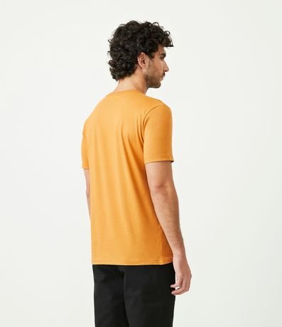 Remera Slim en Algodón con Estampado en Lettering 3