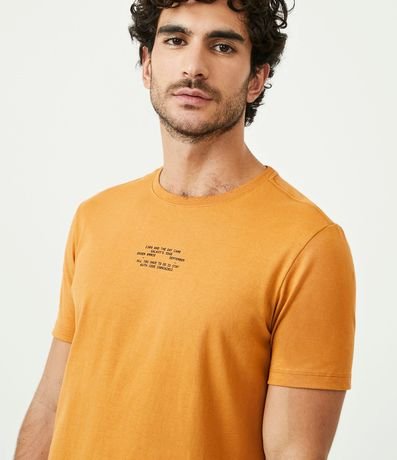 Remera Slim en Algodón con Estampado en Lettering 4