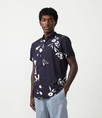 Camisa Slim en Viscosa con Estampado Floral 1