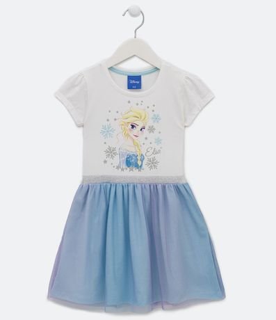 Vestido Infantil con Estampado Elsa Frozen - Talle 3 a 10 años 1