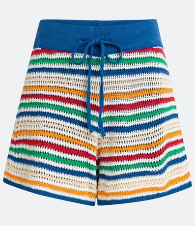 Short Corto de Punto con Estampado Rayado 5