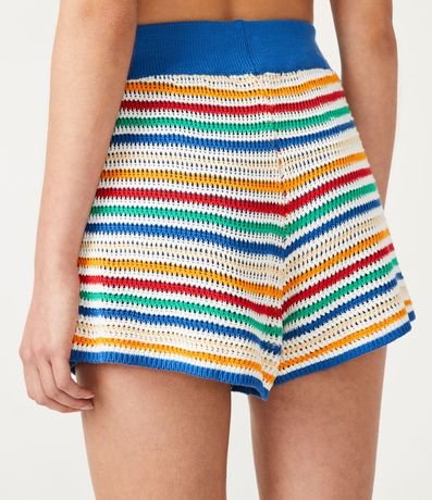 Short Corto de Punto con Estampado Rayado 3