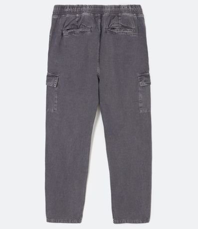Pantalón Cargo en Sarga con Cintura Elástica 8
