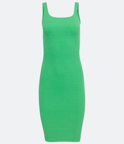 Vestido Midi en Algodón con Escote Cuadrado 5