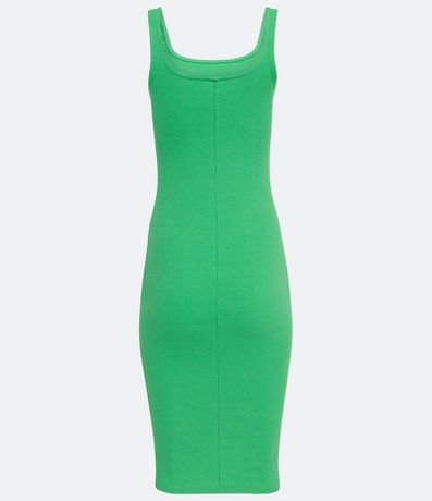 Vestido Midi en Algodón con Escote Cuadrado 6