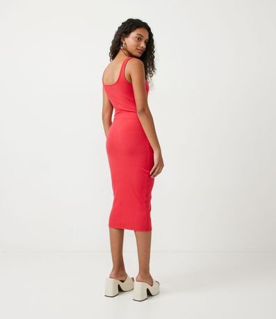 Vestido Midi en Algodón con Escote Cuadrado 2