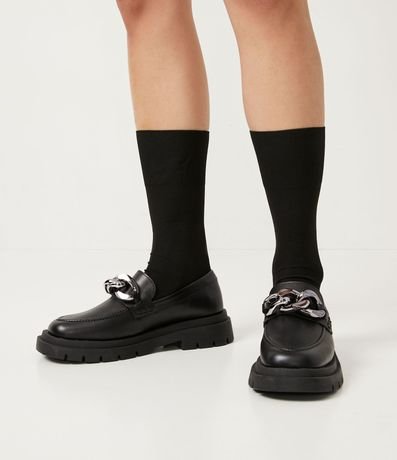 Zapato Loafer con Suela Track y Detalle en Cadena 5