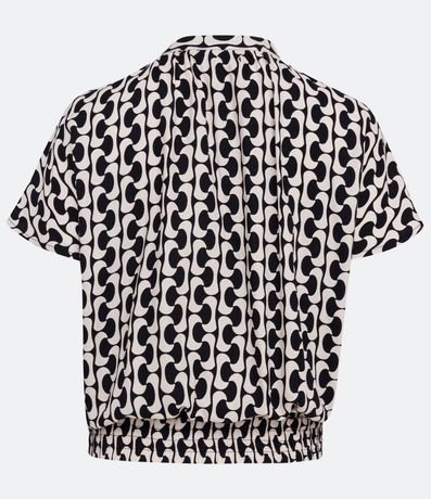 Blusa en Crepé con Estampado Geométrico 7