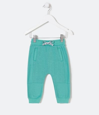 Pantalón Infantil en Algodón con Recortes Texturizados - Talle 0 a 18 meses 1