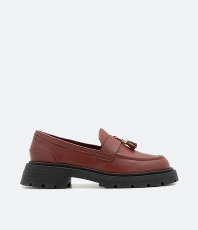 Zapato Loafer en Cuero y Suela Track