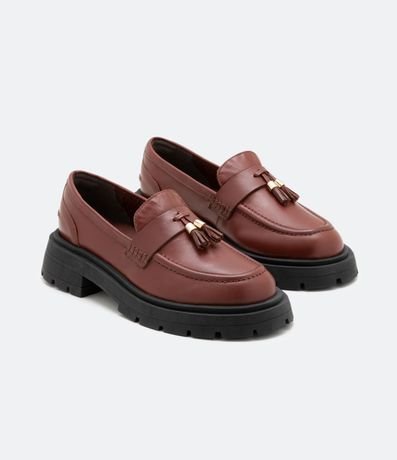 Zapato Loafer en Cuero y Suela Track 5