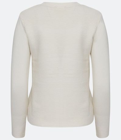 Blusa de Punto con Textura Acanalada y Manga Larga 7