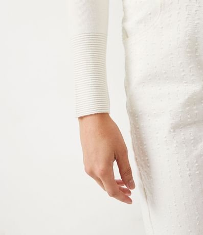 Blusa de Punto con Textura Acanalada y Manga Larga 5