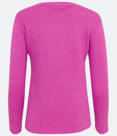 Blusa de Punto con Textura Acanalada y Manga Larga 6