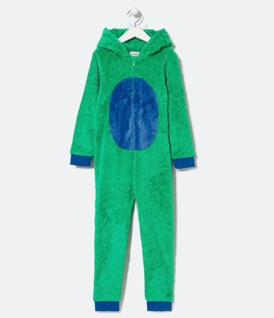 Pijama Jumper Infantil en Fleece con Bordado de Dinosaurio - Talle 2 a 12 años 1