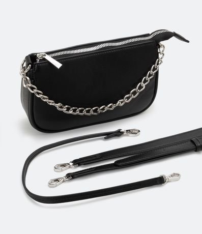 Bolso Transversal Baguette con Correa de Cadena 7